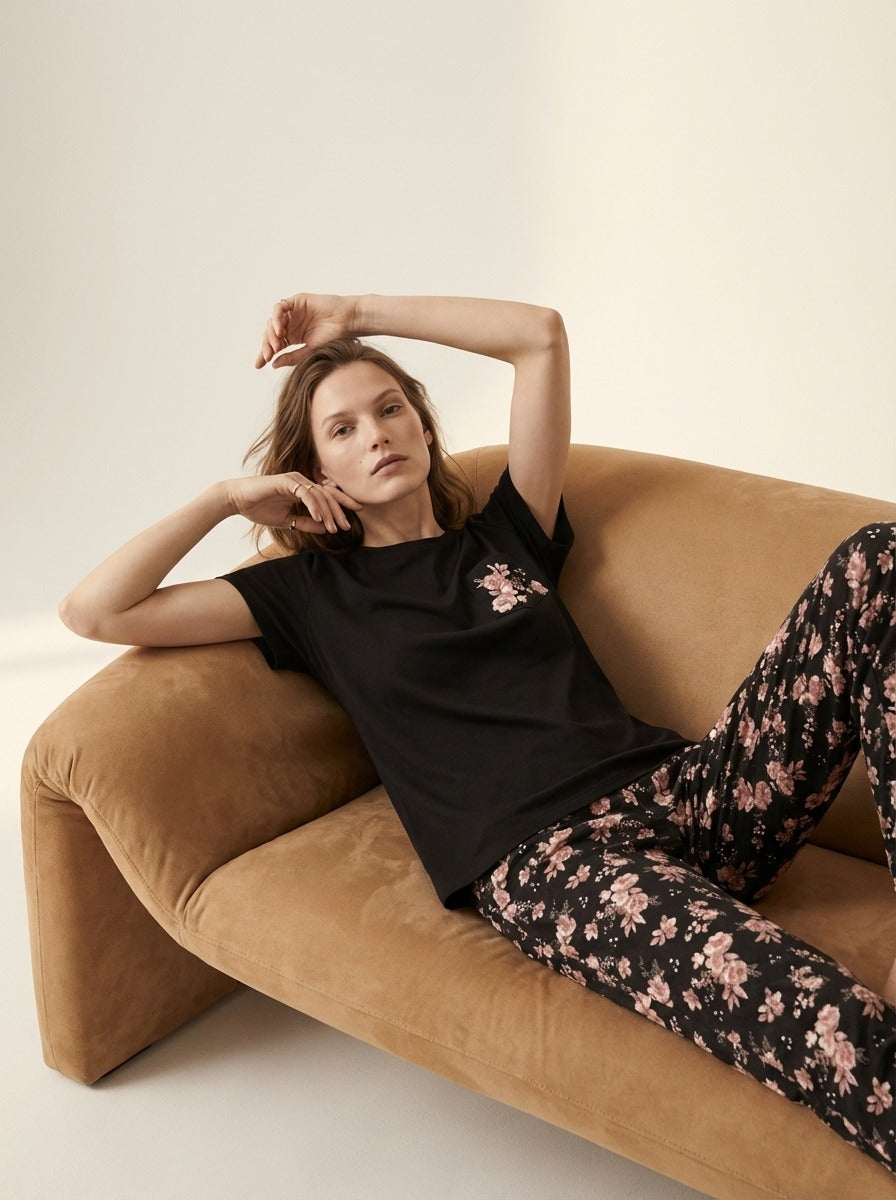 Luna Female Cotton Long Pajama Set – Soft Comfortable Summer Sleepwear