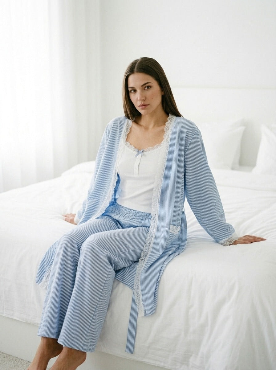 Novara Linen 3 Pieces Summer Pajamas