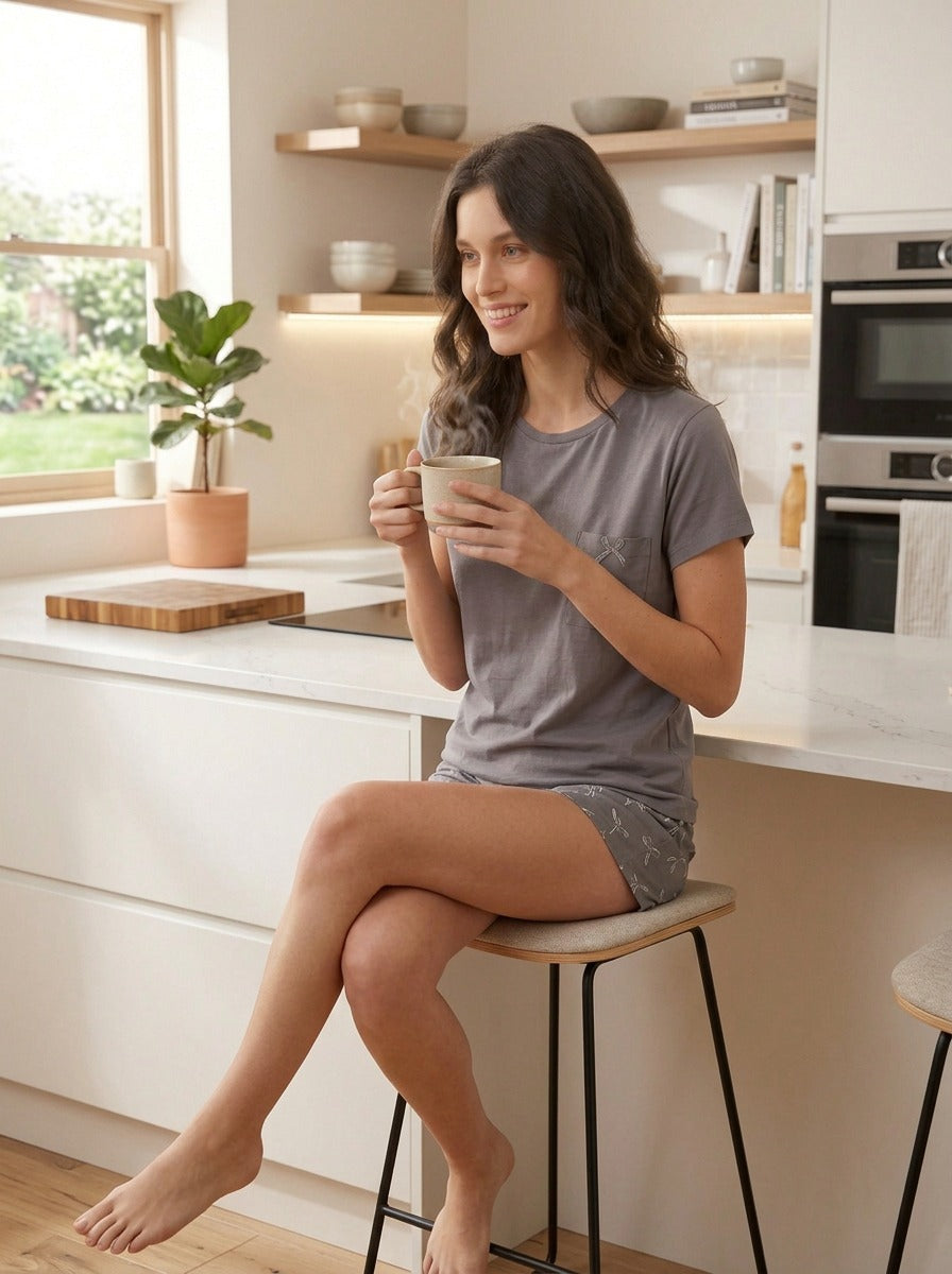 Lily Female Cotton Short Sleepwear Set – Soft Summer Home-wear