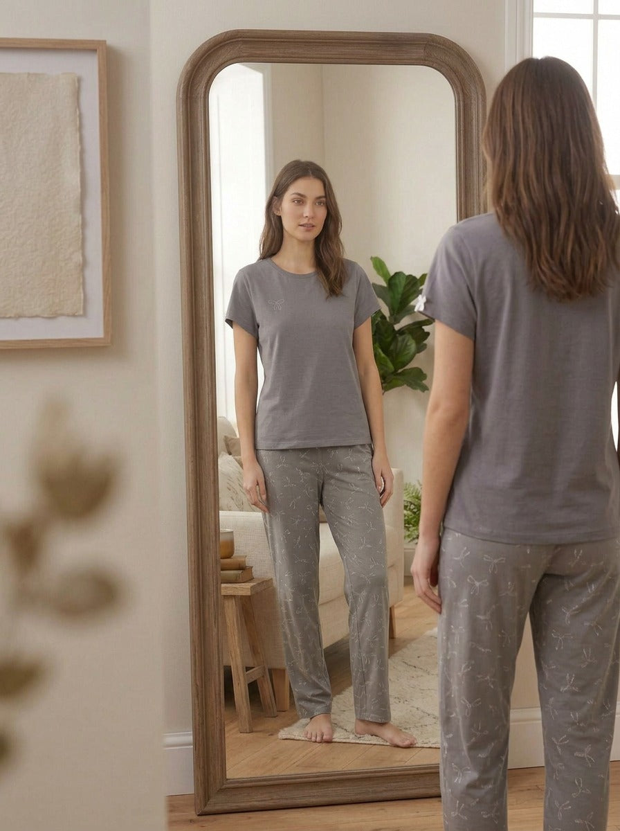 Lily Female Cotton Long Sleepwear Set – Soft Summer Home-wear