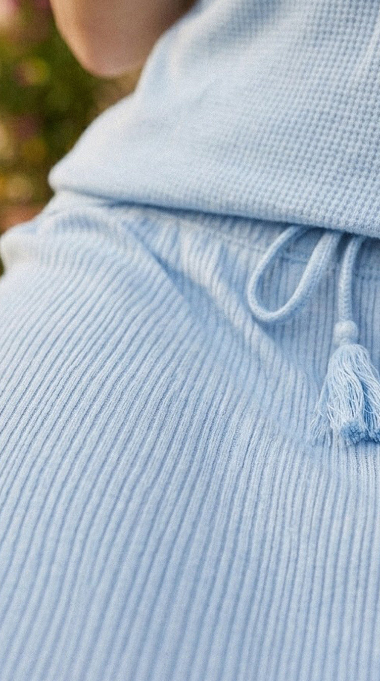 Eiris Baby Blue Linen & Cotton Summer Pajamas