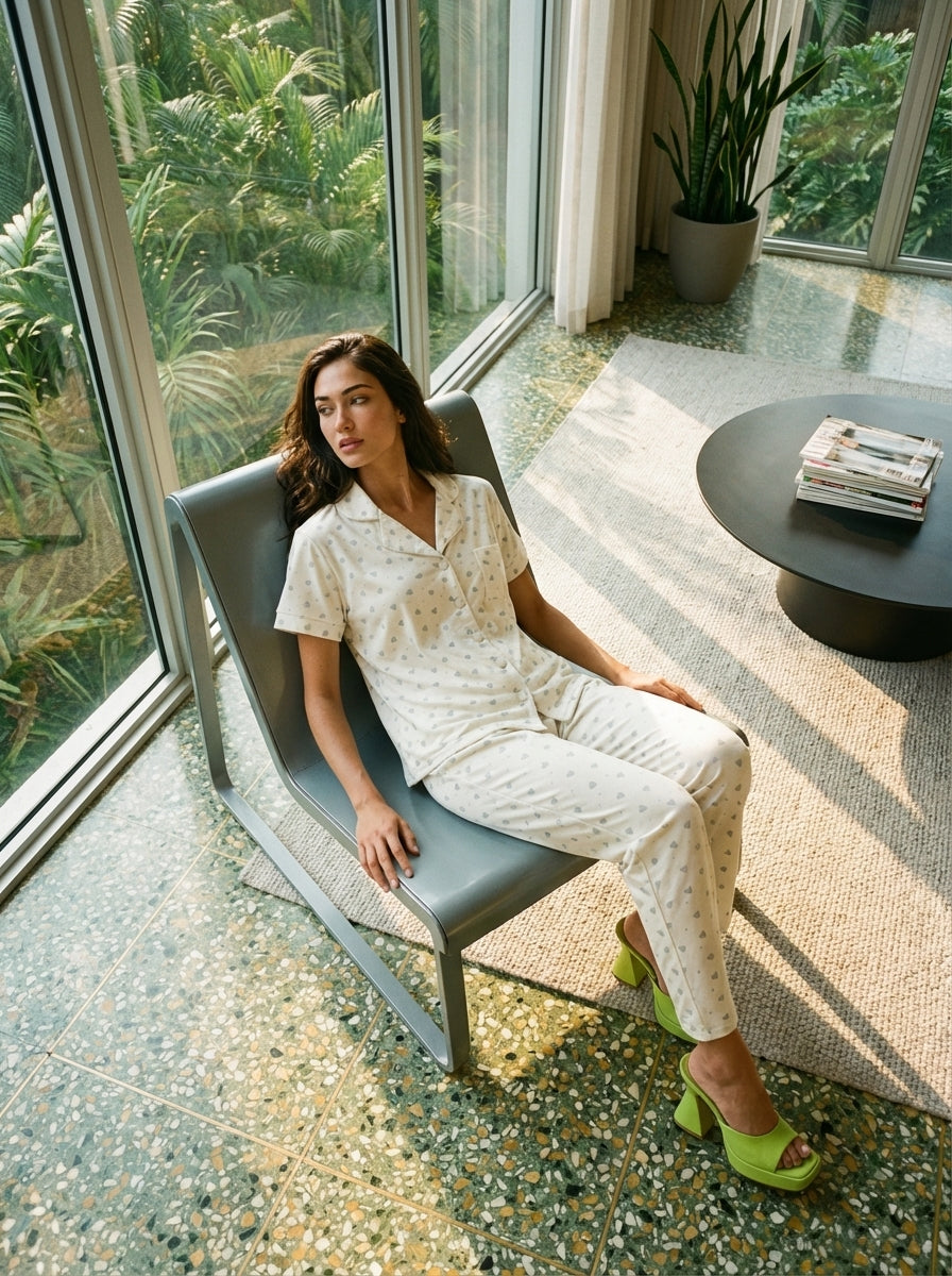 Jasmine – Female Cotton Pajamas Comfortable Summer Sleepwear